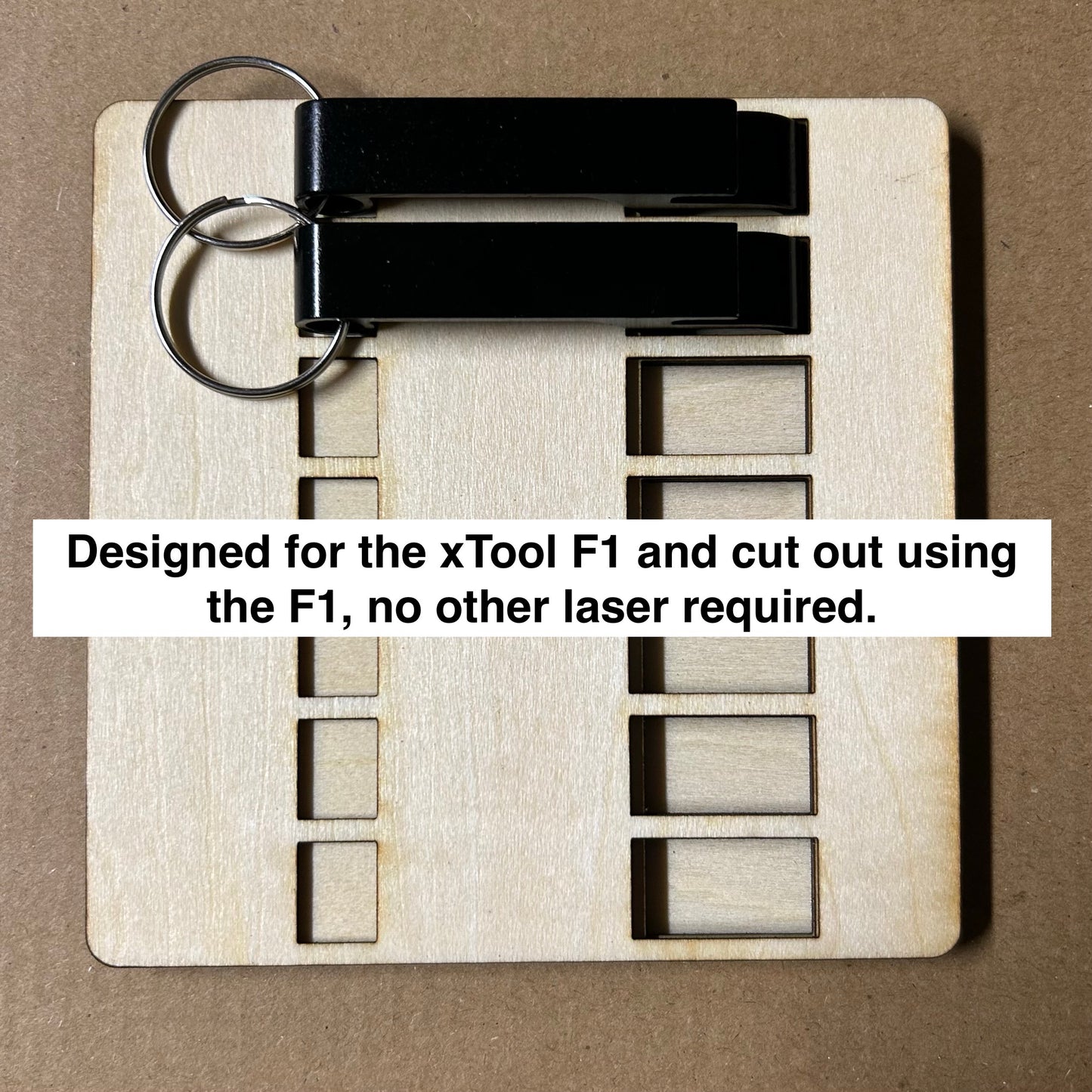 DIY Bottle Opener Jig for the xTool F1, cut from 1/16 inch (1.5mm) wood using your F1, includes digital files and instructions.