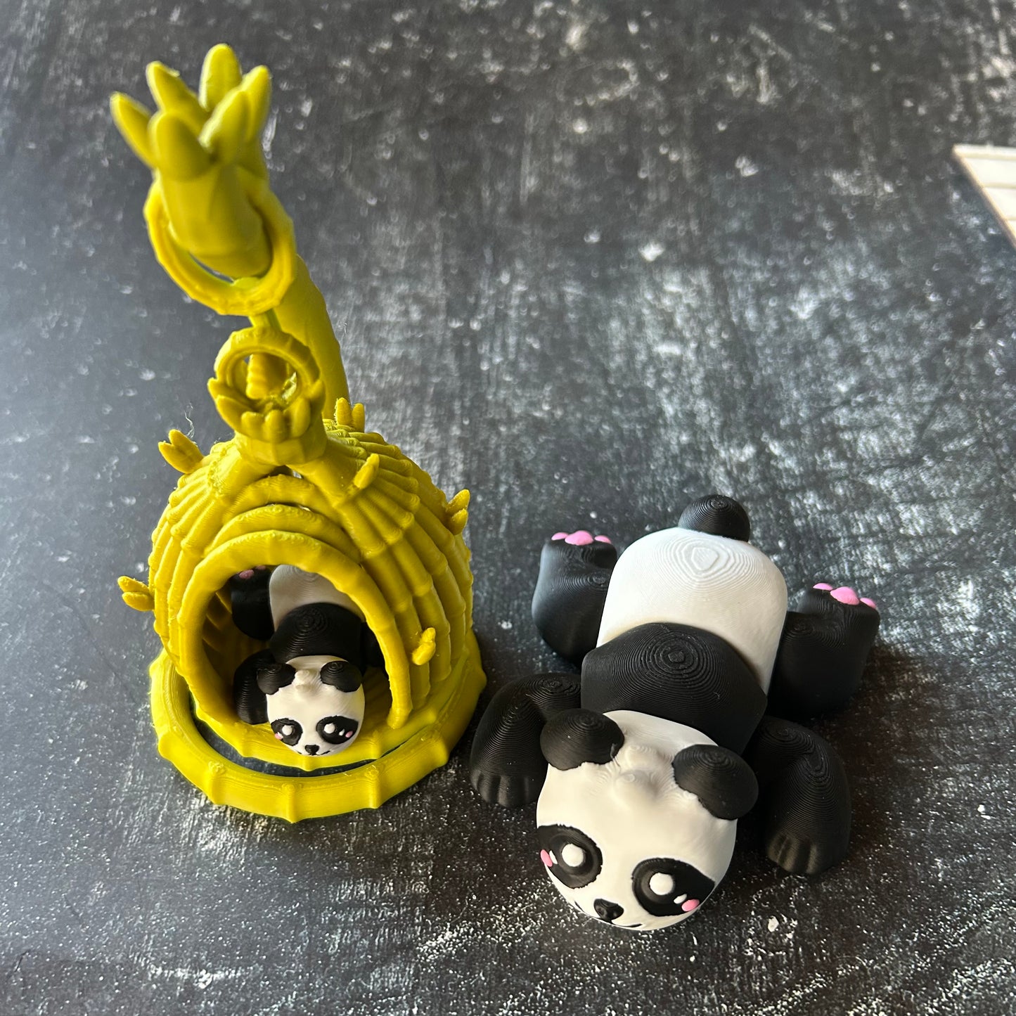 Panda Bear Mom and Baby - 3d Printed Fidget Toy