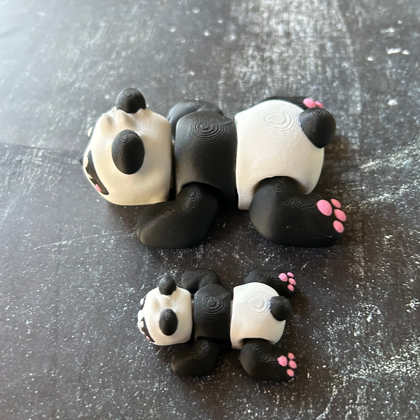 Panda Bear Mom and Baby - 3d Printed Fidget Toy