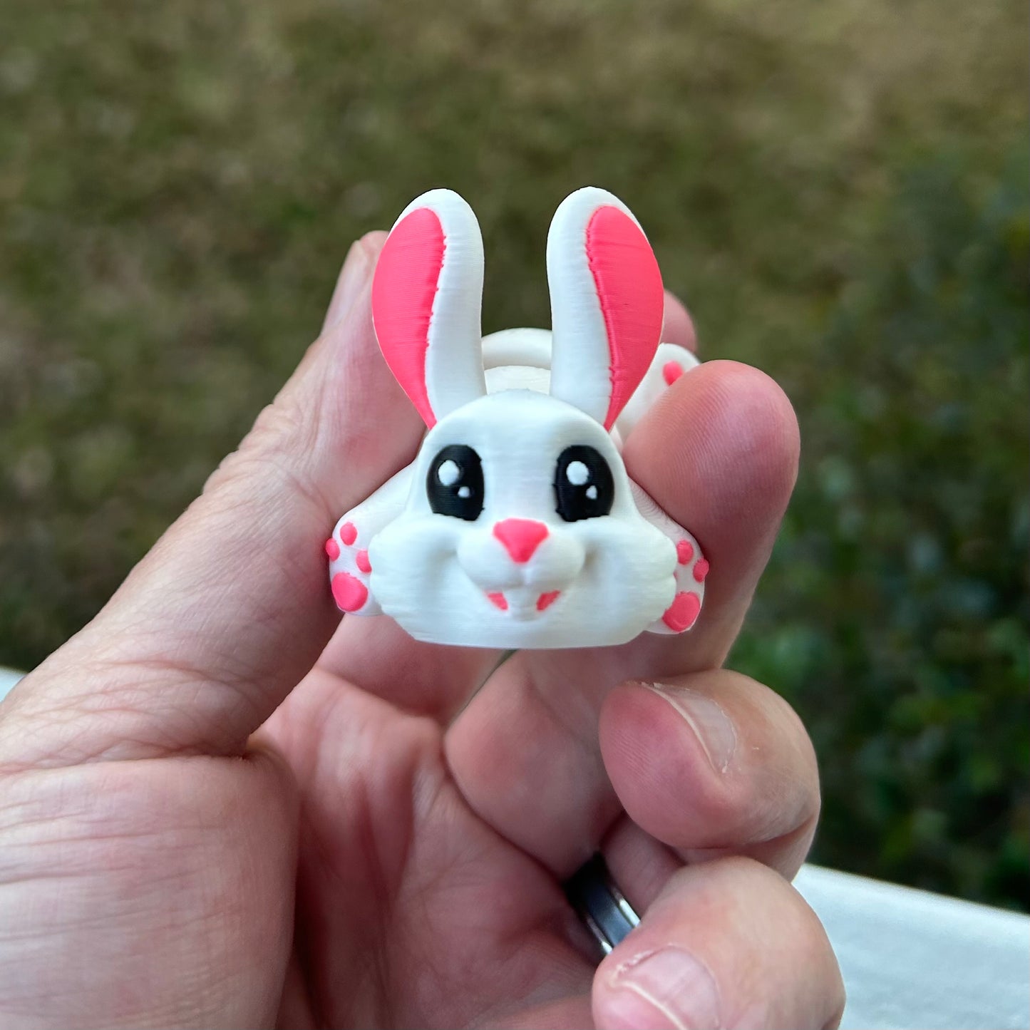 Snow White Bunny - 3d Printed Fidget Toy
