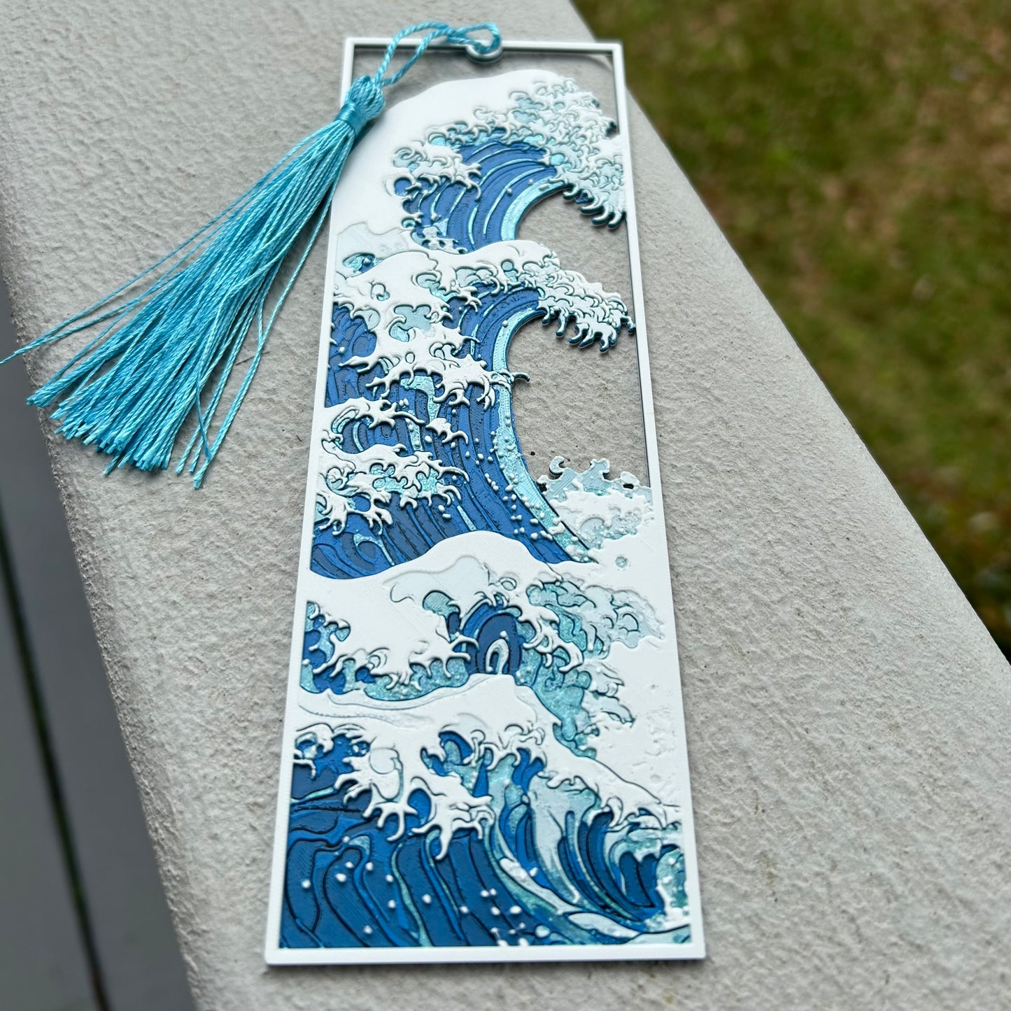 Wave Scene - 3d Printed Bookmark