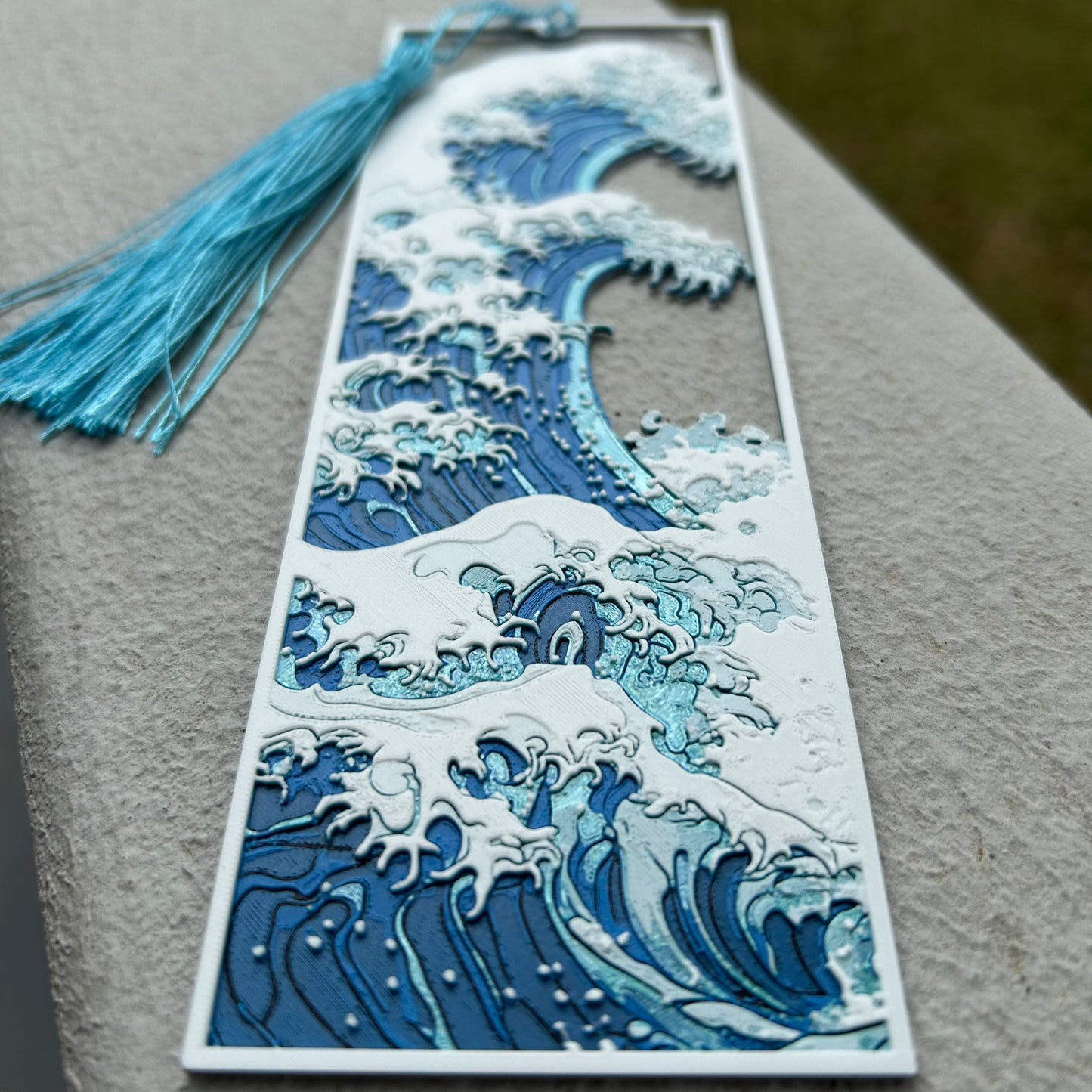 Wave Scene - 3d Printed Bookmark