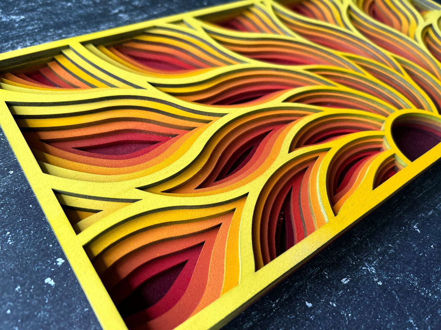 Laser cut wood decor