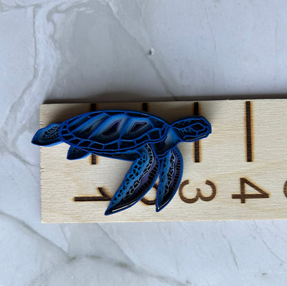 Sea Turtle - Laser cut, multi-layer wood, hand painted, great for any room