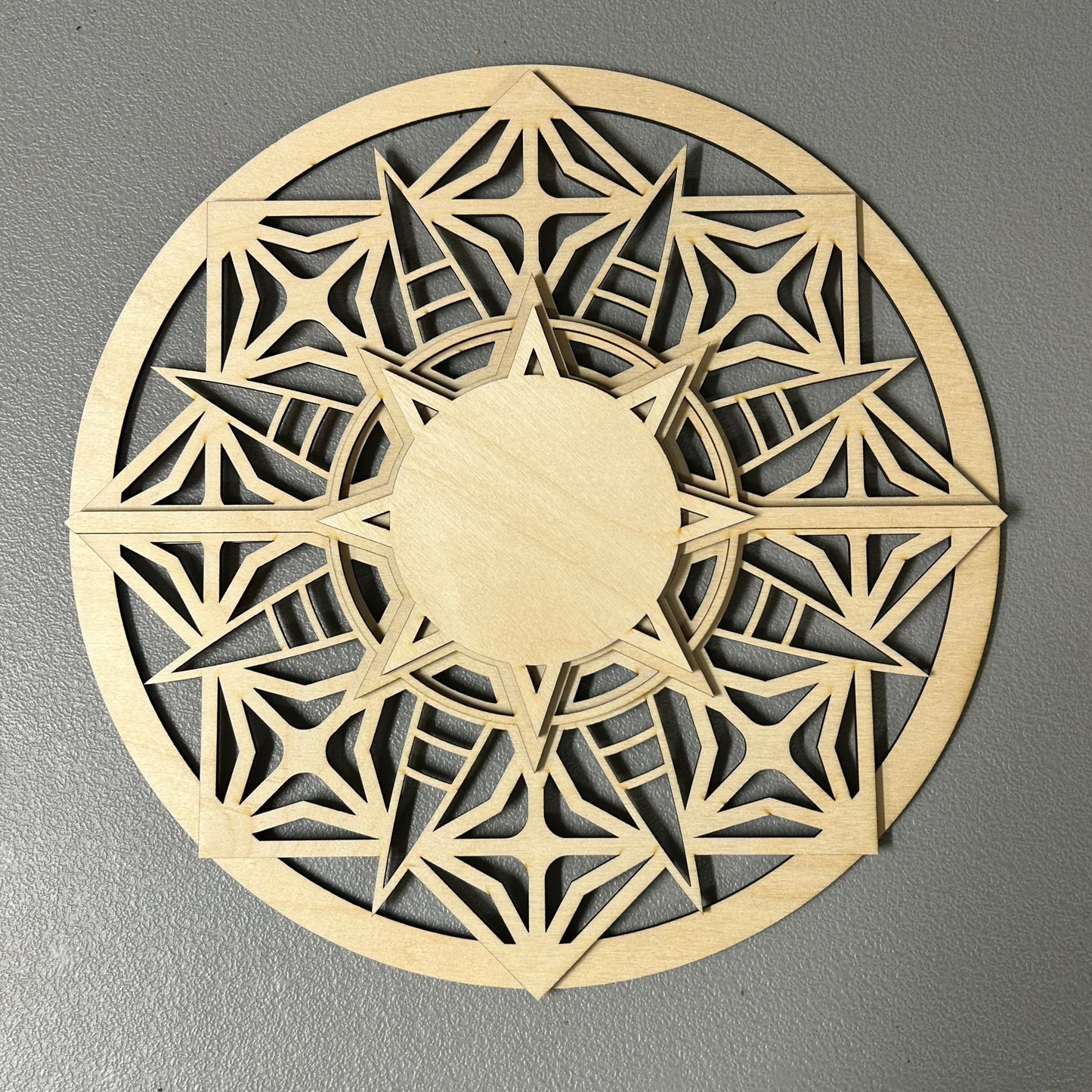DIY Round - Sun style round, unpainted, unassembled
