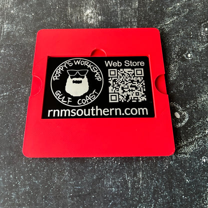 xTool F1 business card jig. 3d printed specifically for the xTool F1. An xTool XCS layout file will be provided.