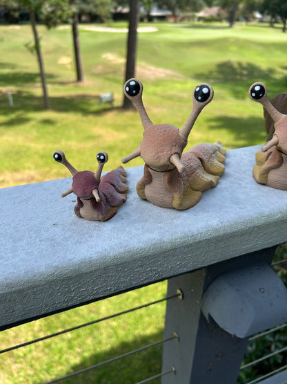 Snail and Slug - 3d Printed Posable Toy