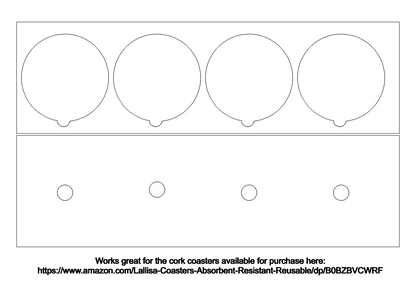 Digital File Only - xTool F1 Jig Template - Cork Coasters