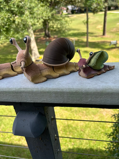 Snail and Slug - 3d Printed Posable Toy