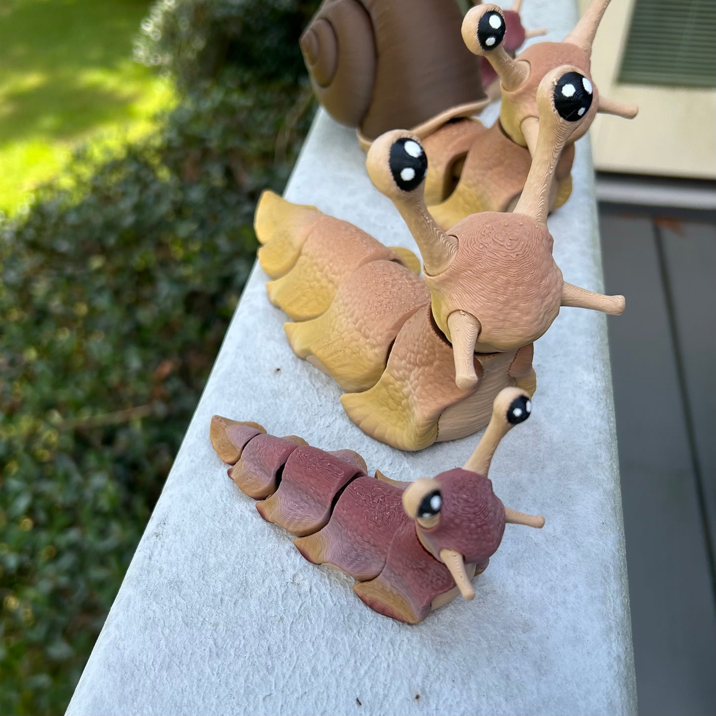 Snail and Slug - 3d Printed Posable Toy
