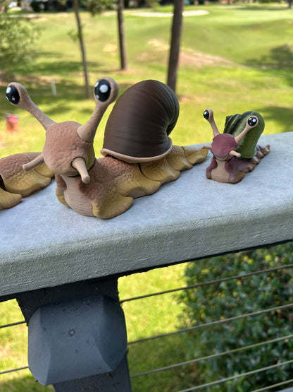 Snail and Slug - 3d Printed Posable Toy