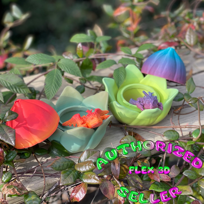 Amazing Dragon Flower Bulb with Dragon - 3d Printed Toy