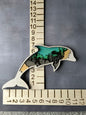 Dolphin made with six laser cut layers painted to create an amazing undersea scene.