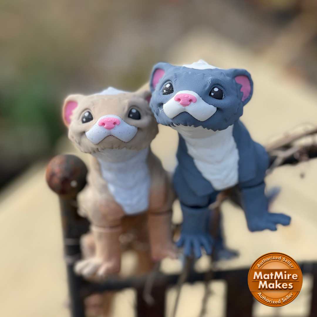 Smiling Ferret - 3d Printed Fidget Toy
