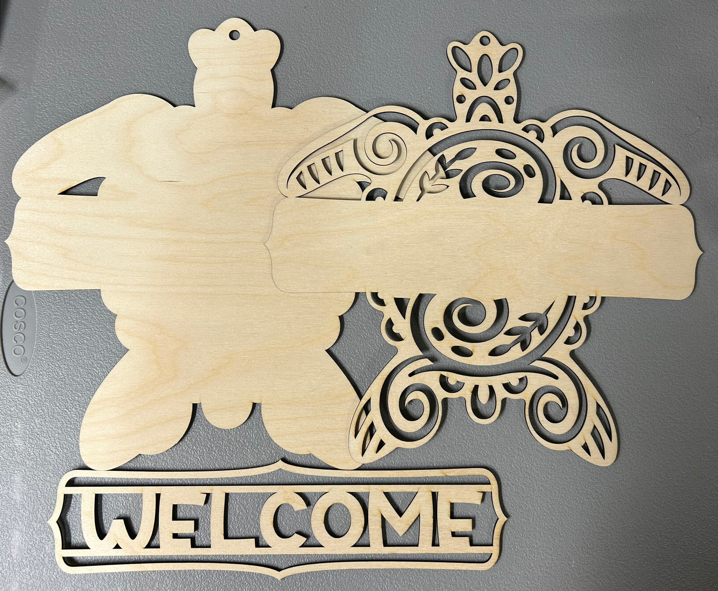 Sea Turtle - Laser cut, multi-layer wood, hand painted, great for any room