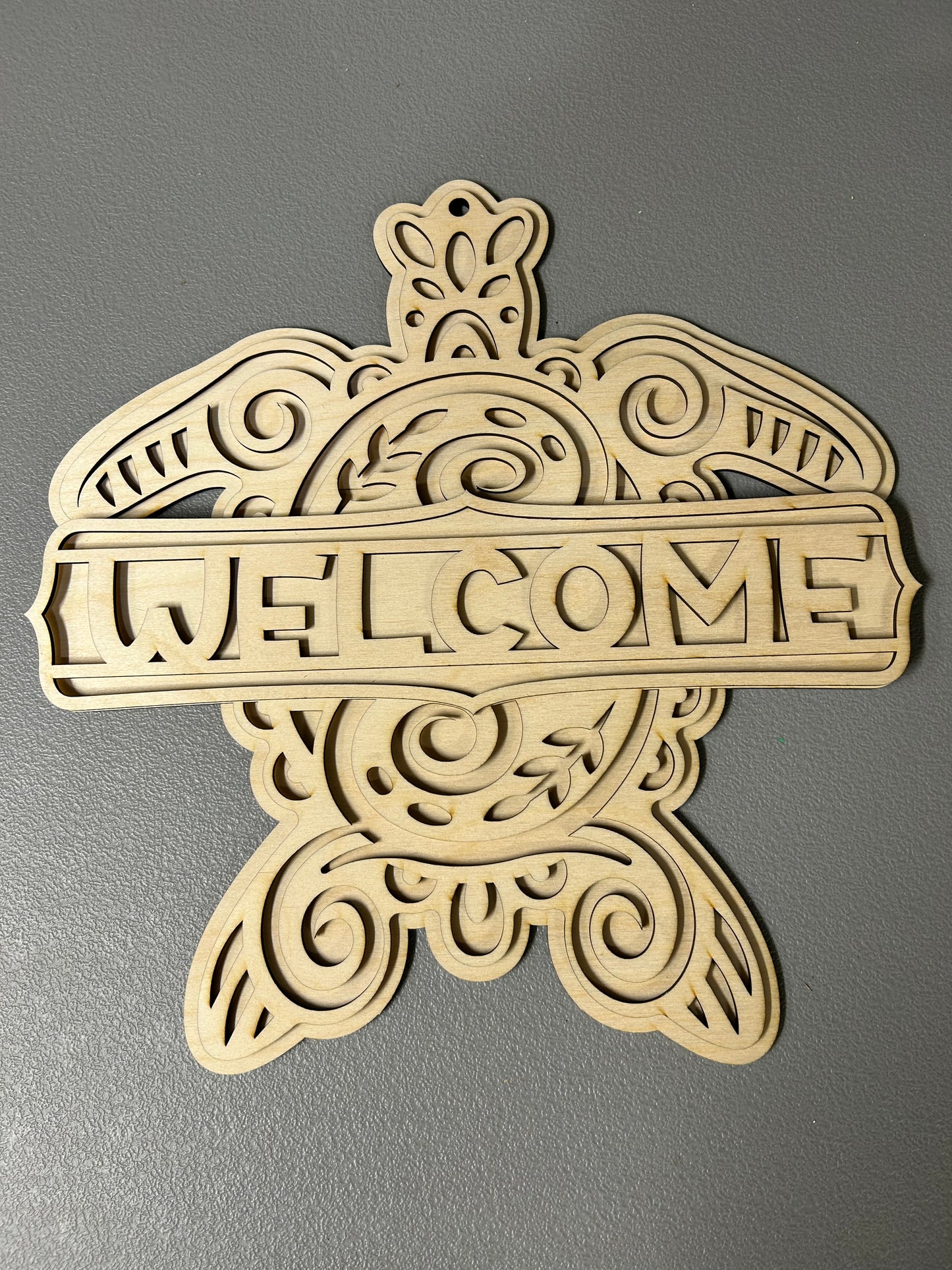 Sea Turtle - Laser cut, multi-layer wood, hand painted, great for any room