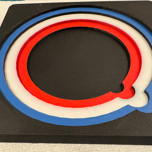 xTool F1 Four-size circular jig. 3d printed specifically for the xTool F1. An xTool XCS layout file will be provided.