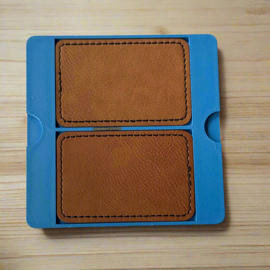 xTool F1 leather patch jig. 3d printed specifically for the xTool F1. An xTool XCS layout file will be provided.