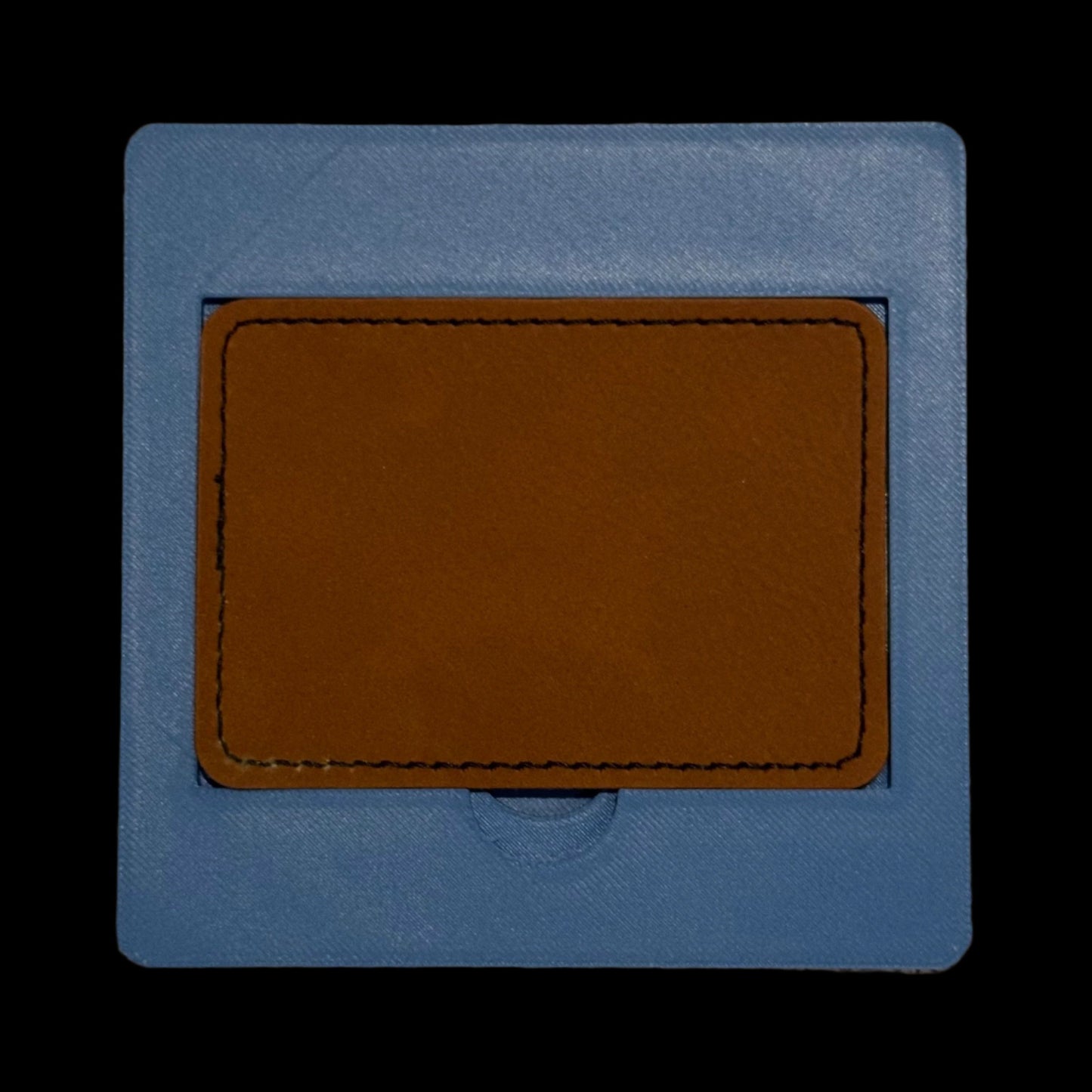 xTool F1 multi-size leather patch jig. 3d printed specifically for the xTool F1. An xTool XCS layout file will be provided.
