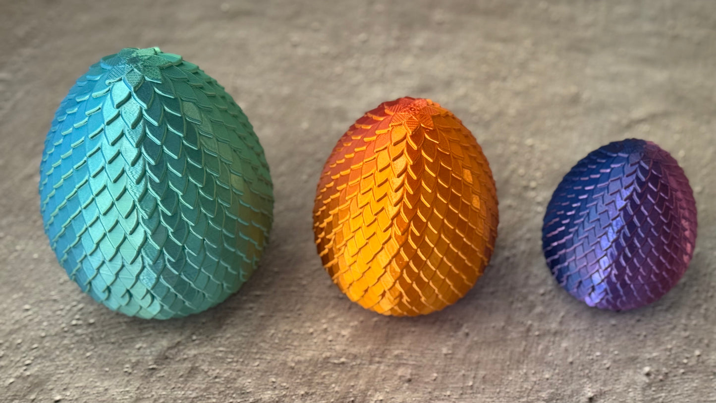 Dragon Eggs - 3D Printed With Many Dazzling Colors In Multiple Sizes