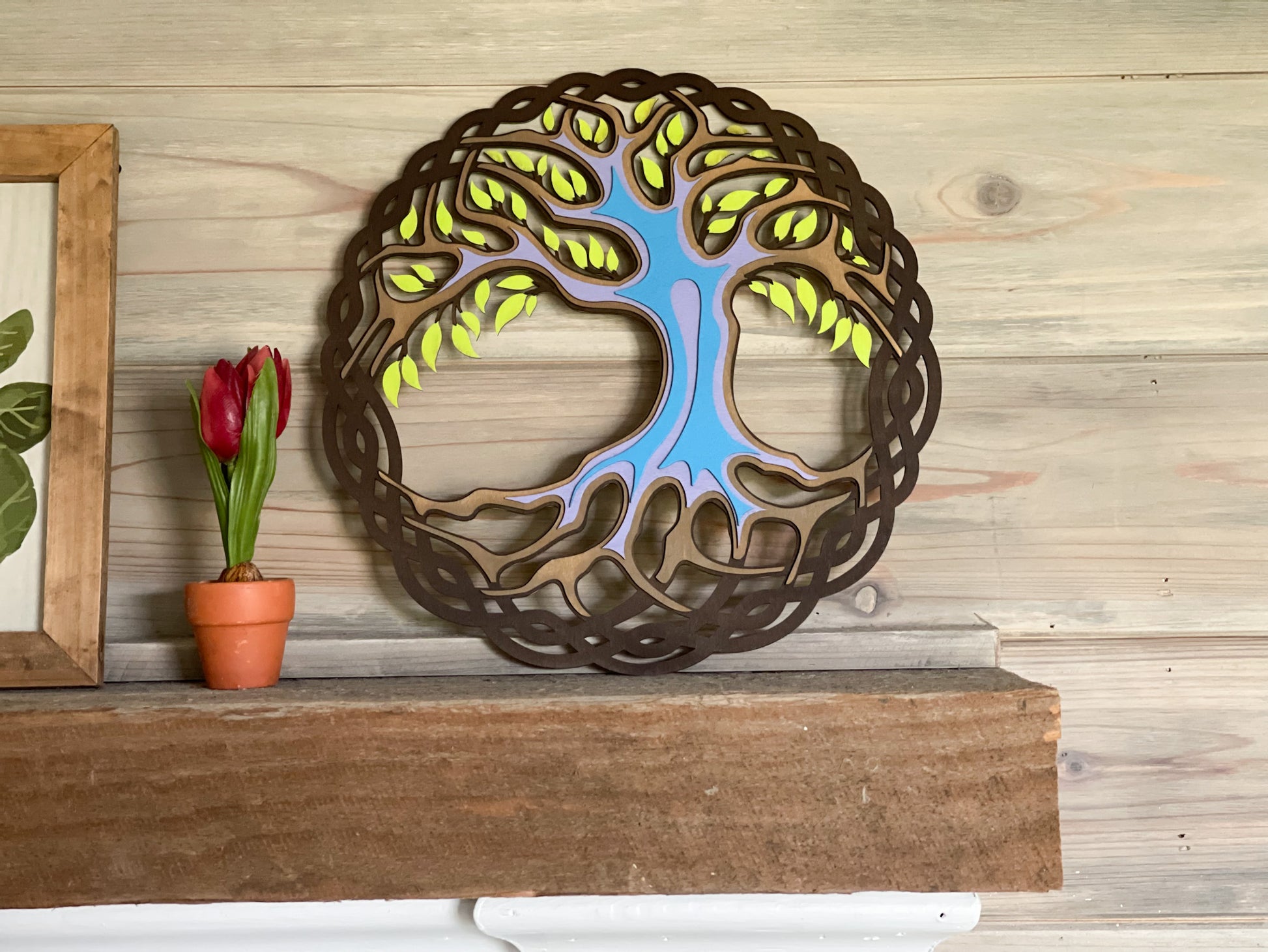 Tree of Life - Laser cut, hand painted and assembled wooden artwork