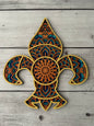 Colorful Mandala Fleur de Lis