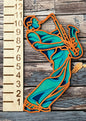 Jazz Sax Player - Four Color, Layered Design