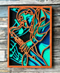 Jazz Sax Player - Laser cut wood