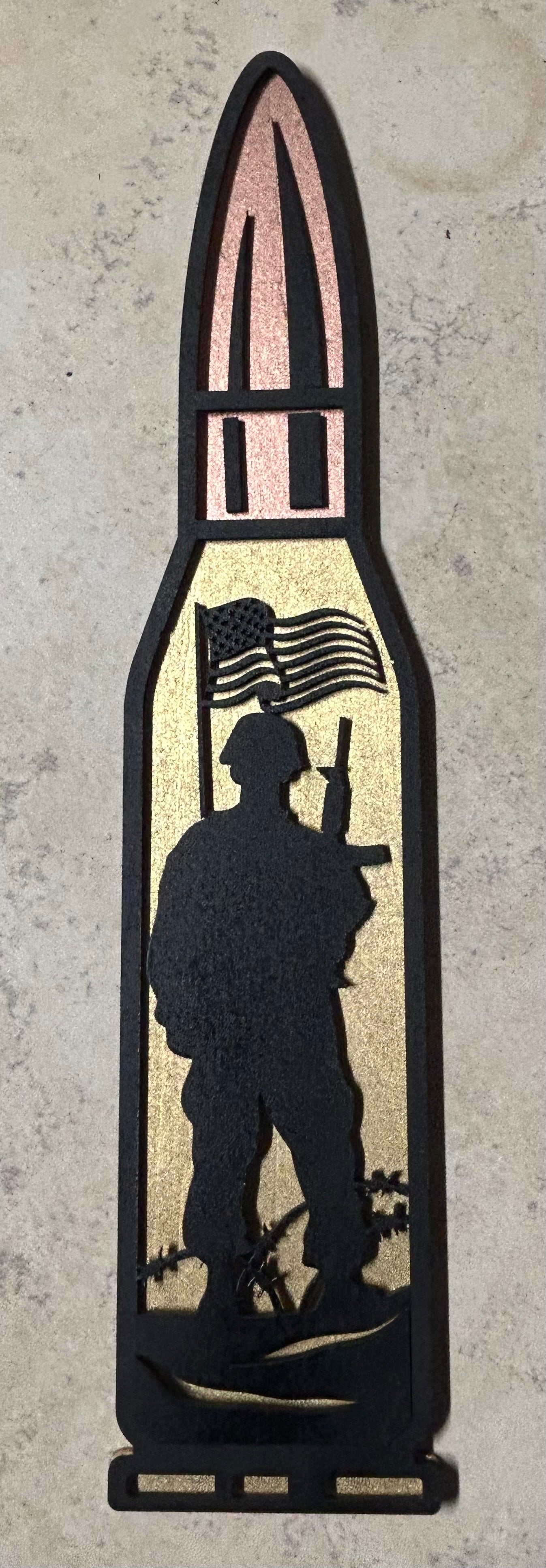 Military Memorabilia - Laser cut wood cartridges