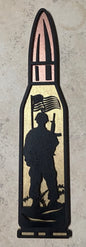 Military Memorabilia - Laser cut wood cartridges