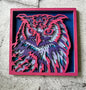 Multi-Layered Owl - Six layers of laser cut wood, hand painted - Bright Colors Version