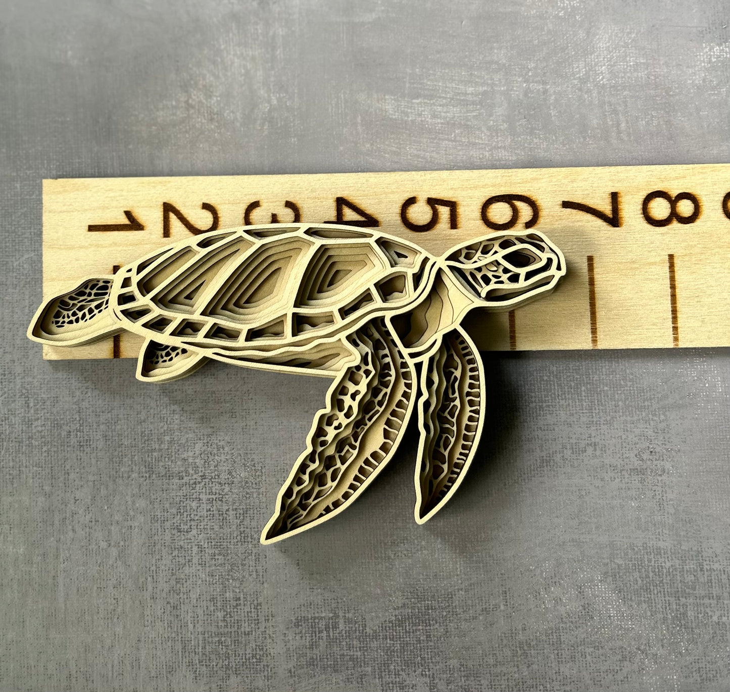 Sea Turtle - Laser cut, multi-layer wood, hand painted, great for any room