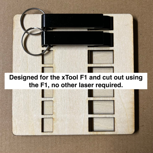 DIY Bottle Opener Jig for the xTool F1, cut from 1/16 inch (1.5mm) wood using your F1, includes digital files and instructions.