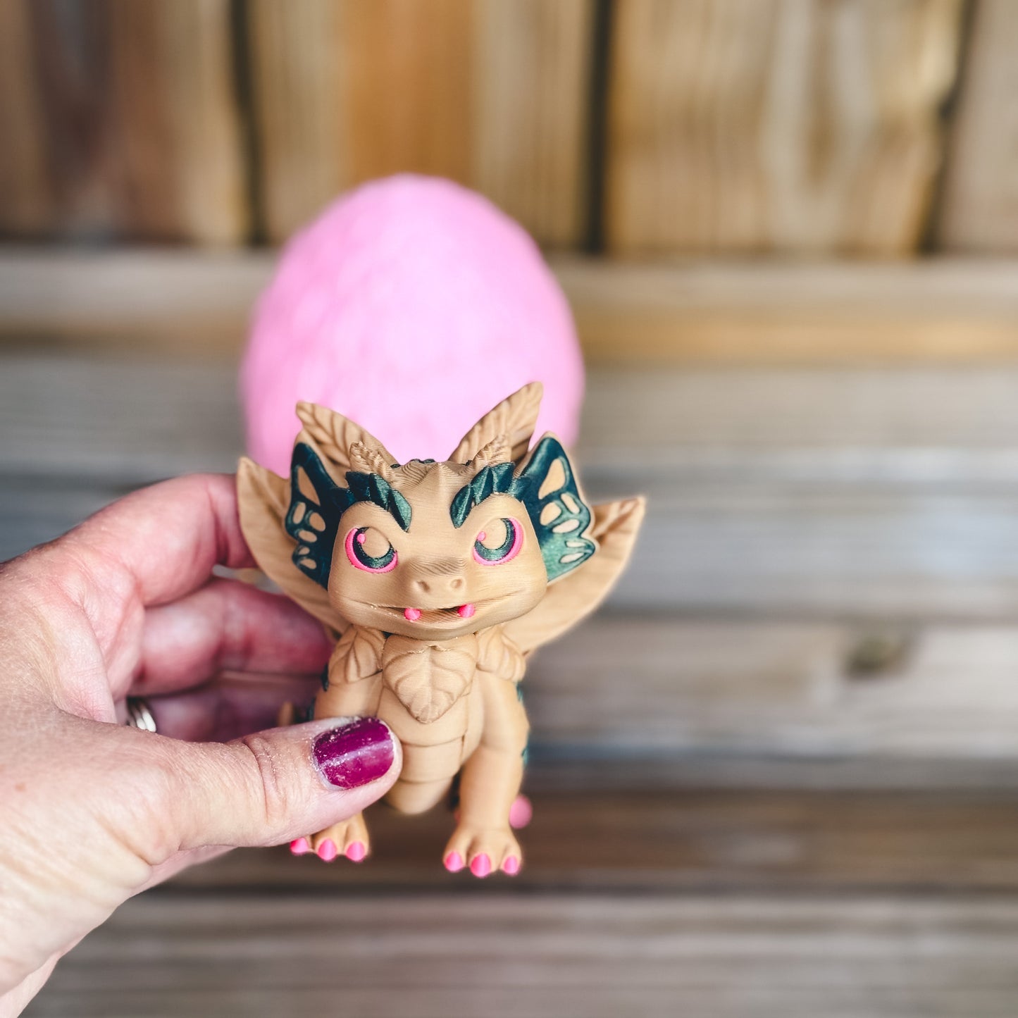 Amazing Dragon Egg with Dragon and Stand - Multi-Color 3d Print