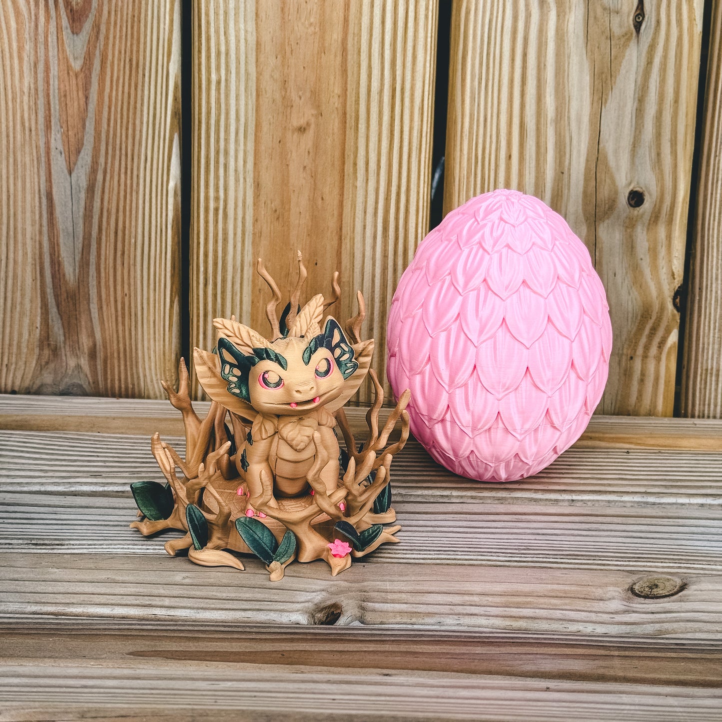 Amazing Dragon Egg with Dragon and Stand - Multi-Color 3d Print