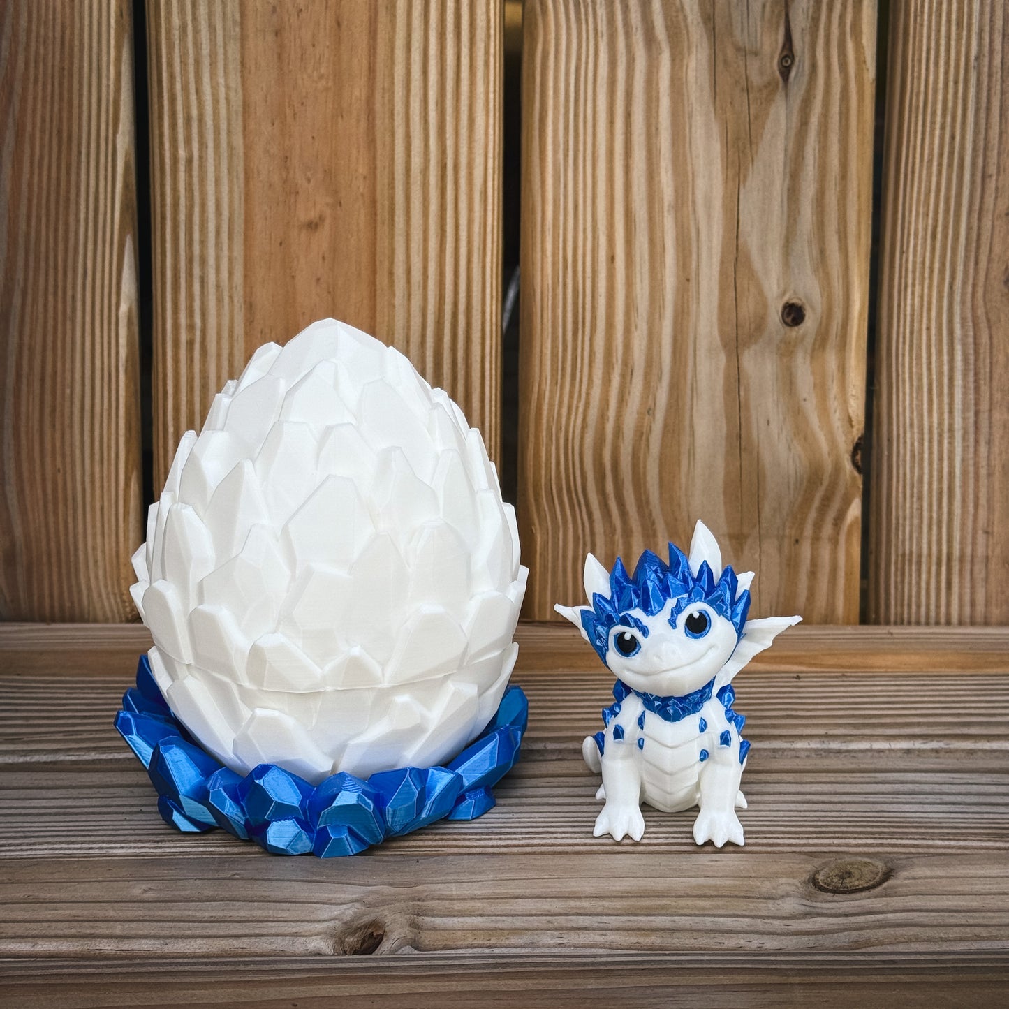 Amazing Dragon Egg with Dragon and Stand - Multi-Color 3d Print