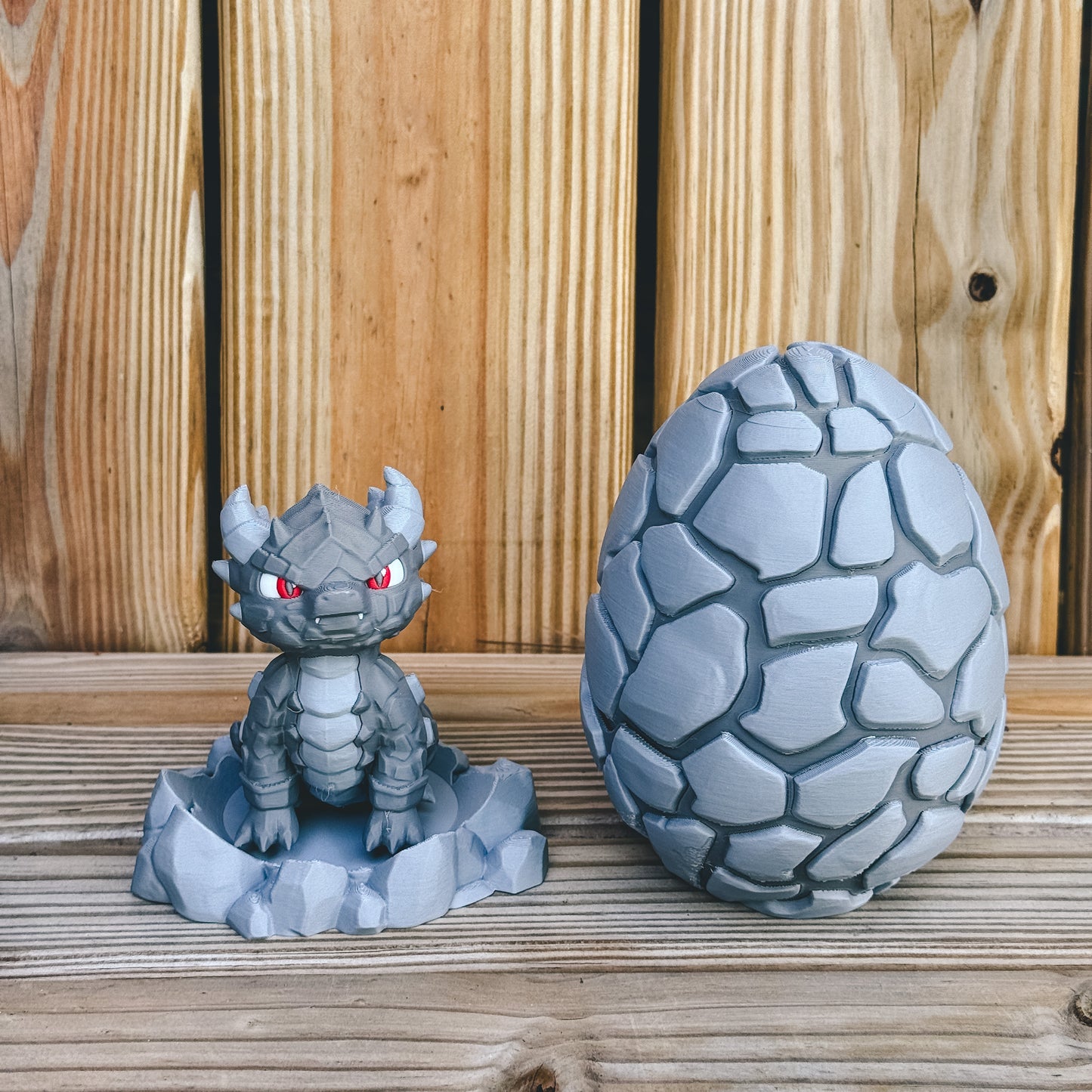 Amazing Dragon Egg with Dragon and Stand - Multi-Color 3d Print