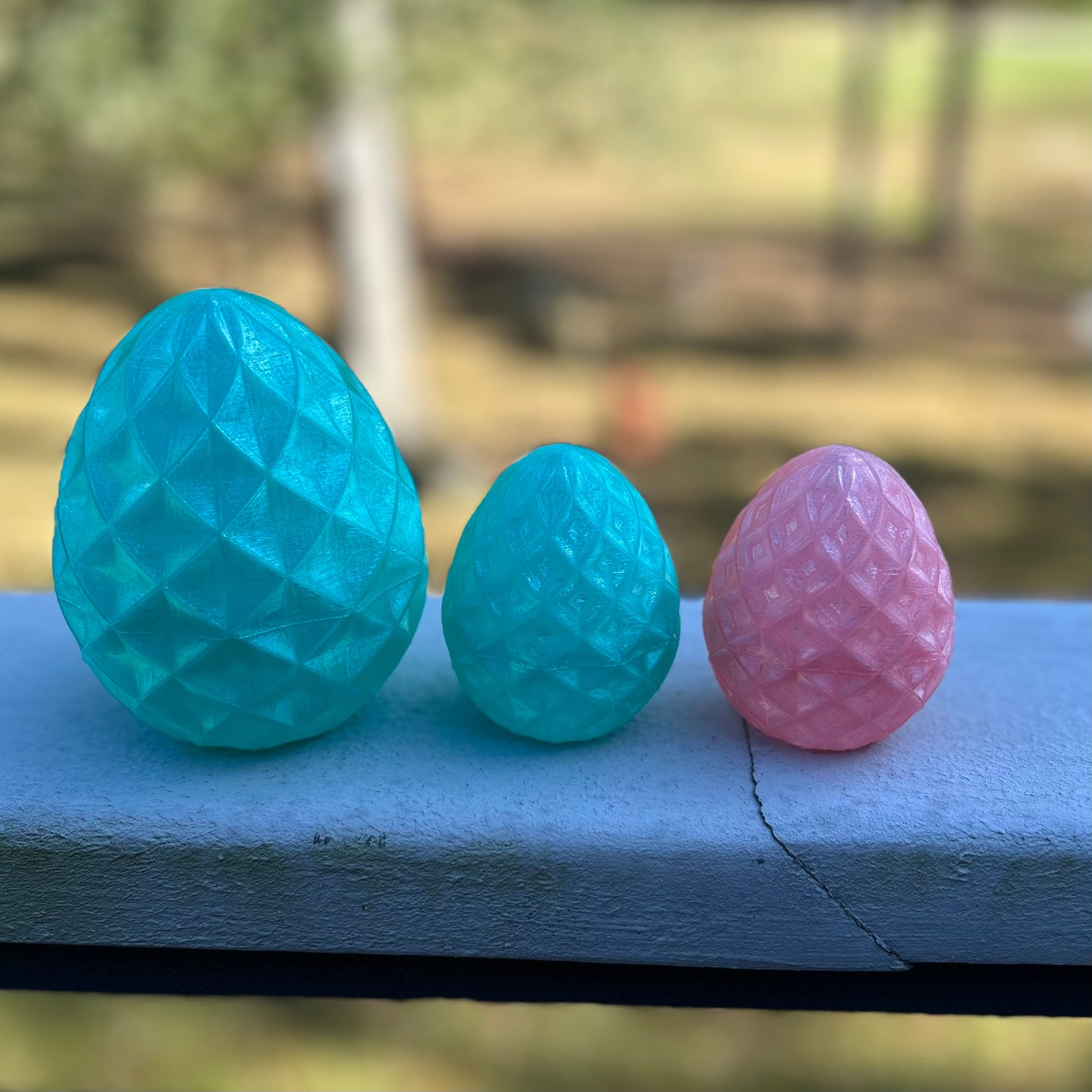 Crystal Eggs - 3D Printed With Many Dazzling Colors In Multiple Sizes