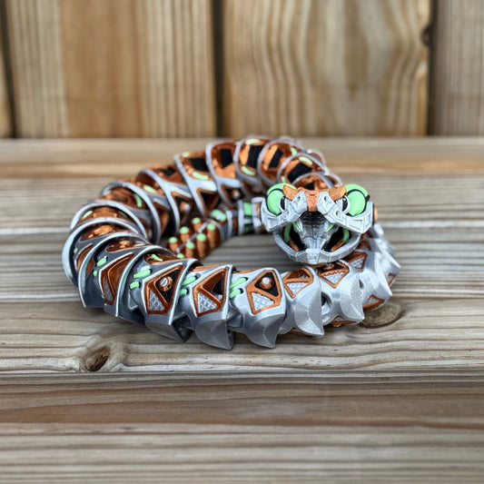 Articulated Robo Rattlesnake  - 3d Printed