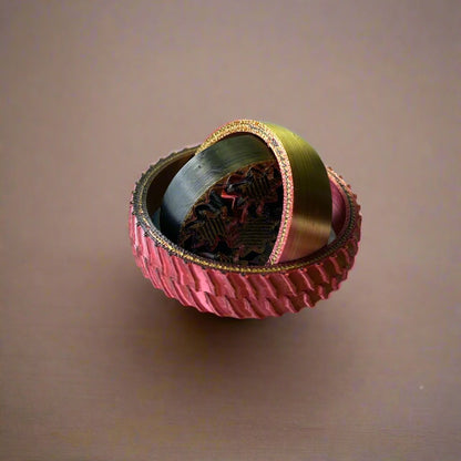 black gold and red fidget spinner