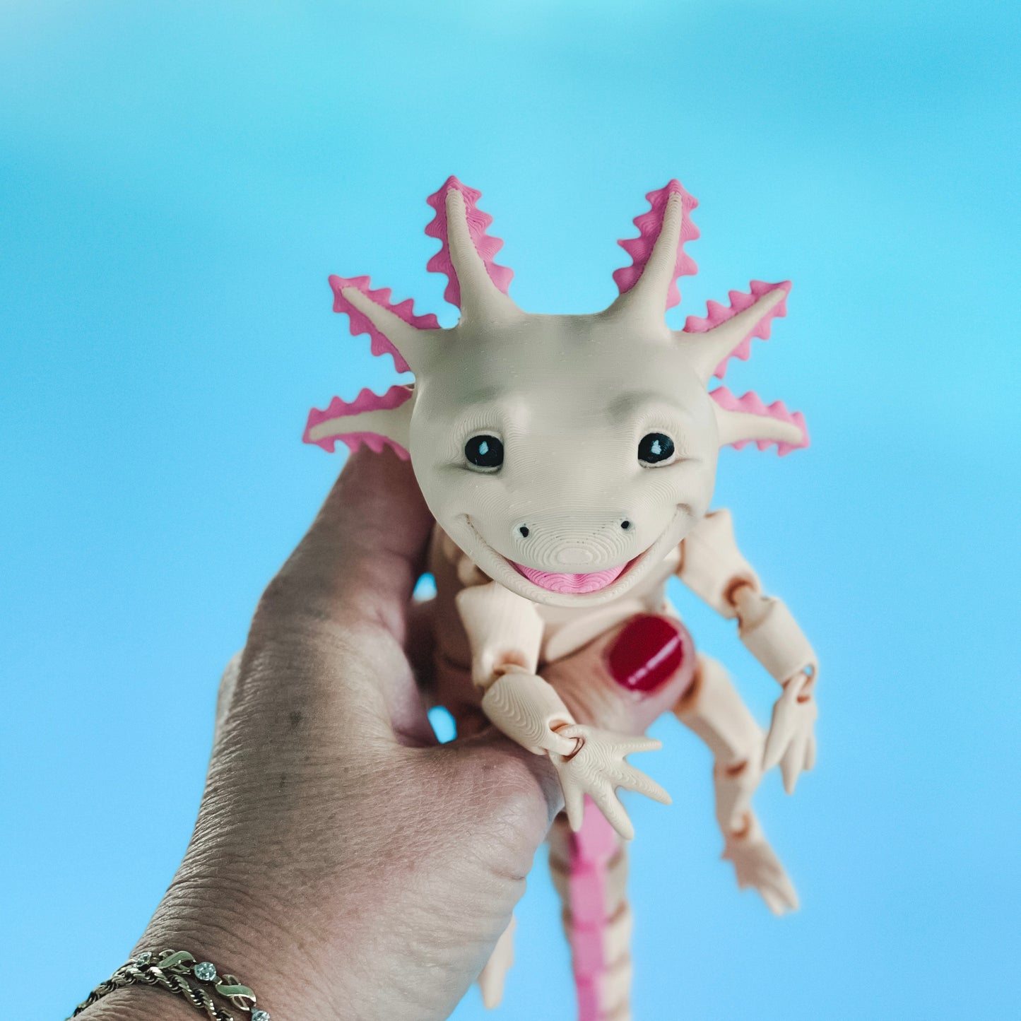 Smiling Axolotl - 3d Printed Fidget Toy