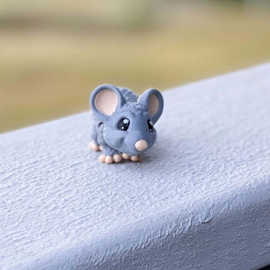 Miniature Smiling Mouse - 3d Printed Fidget Toy