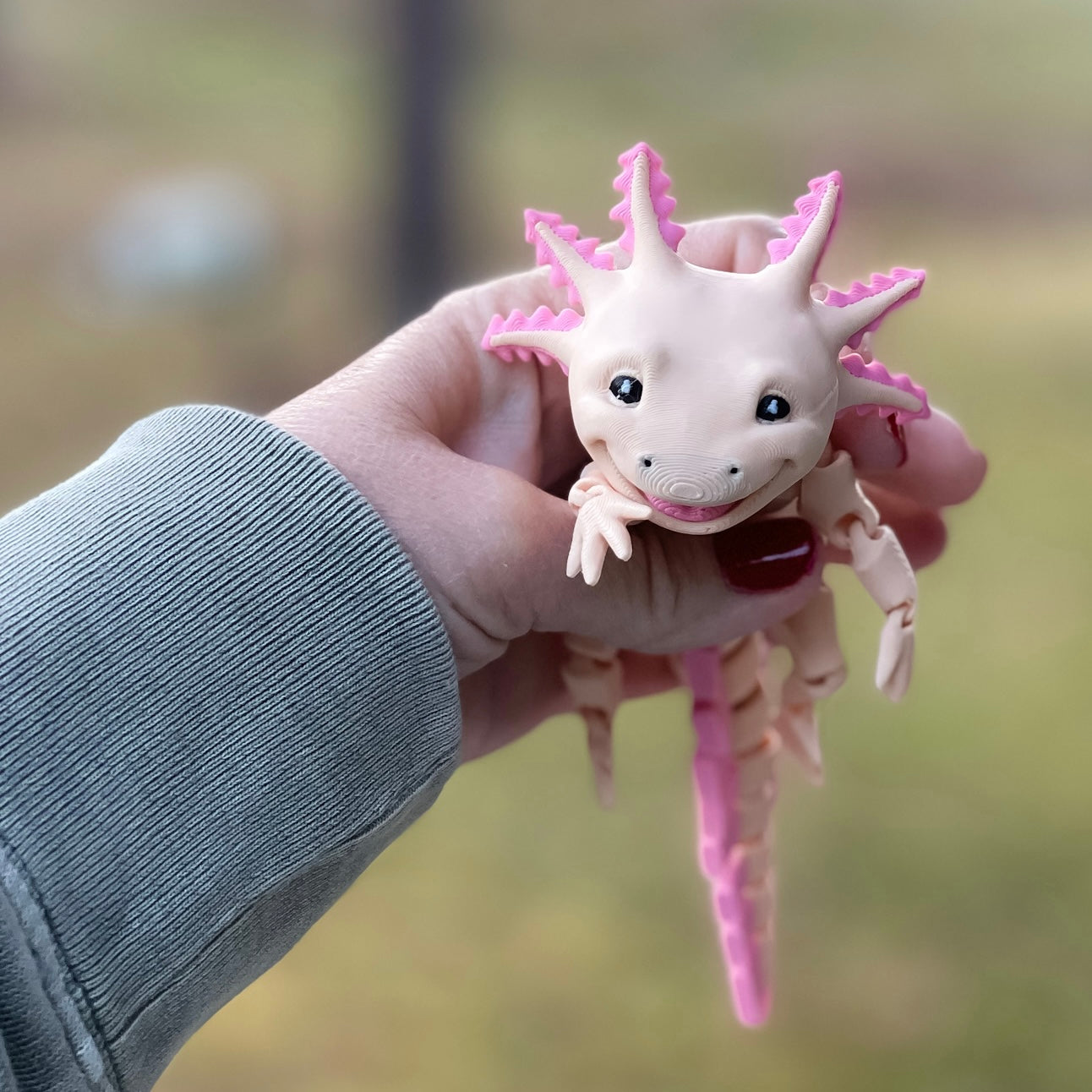 Smiling Axolotl - 3d Printed Fidget Toy