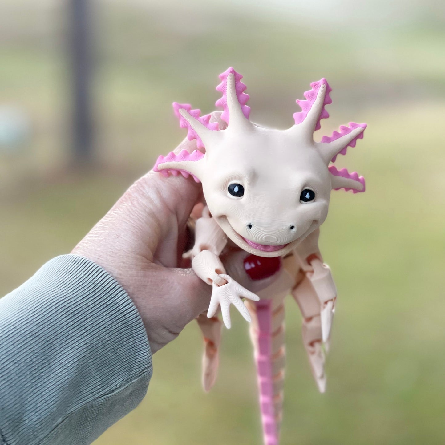 Smiling Axolotl - 3d Printed Fidget Toy