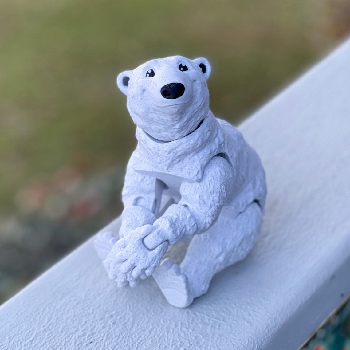 Smiling Polar Bear - 3d Printed Posable Toy