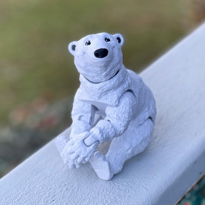 Smiling Polar Bear - 3d Printed Posable Toy