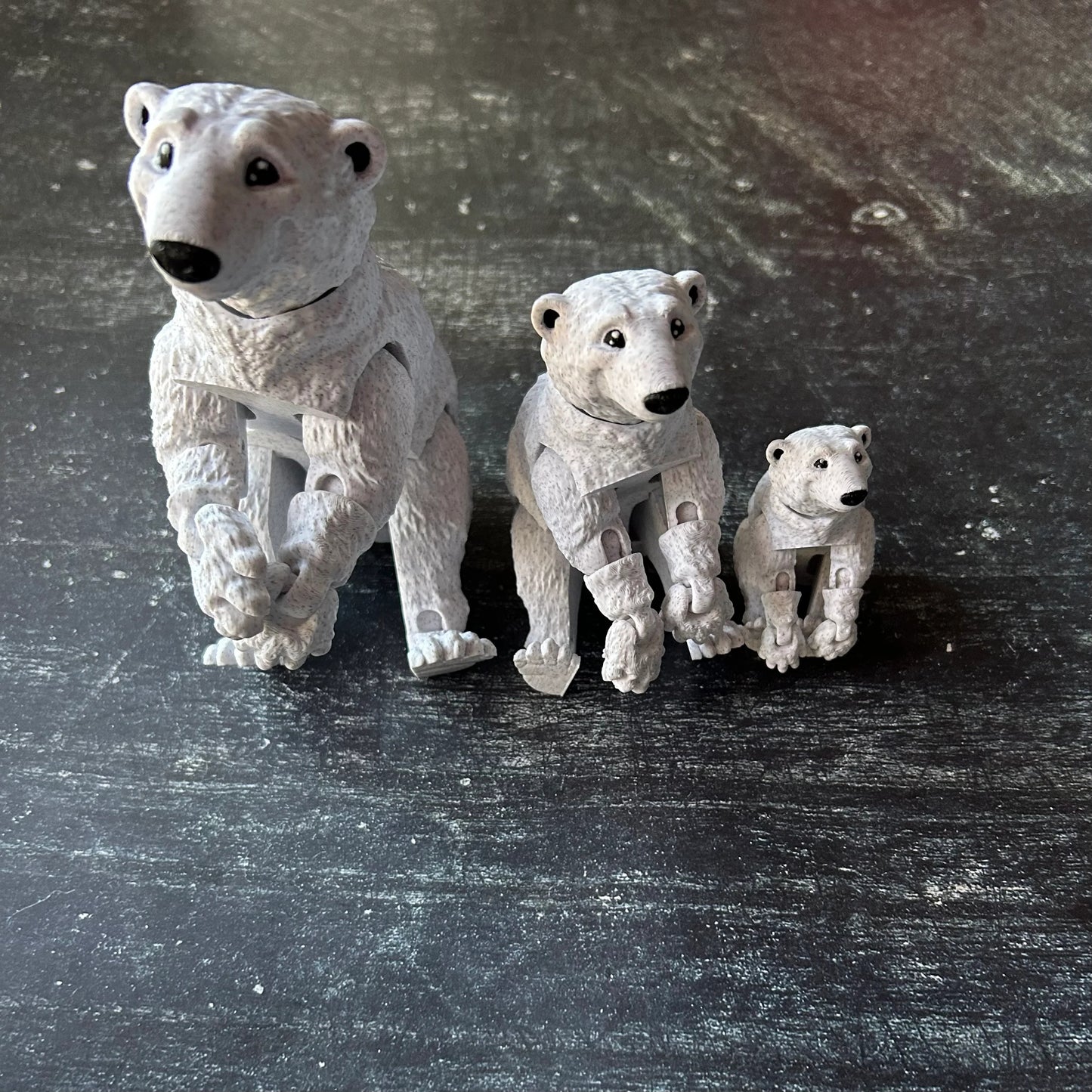 Smiling Polar Bear - 3d Printed Posable Toy