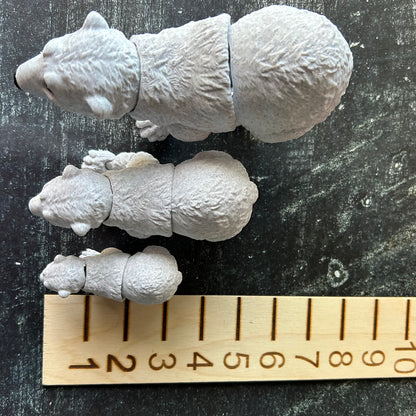 Smiling Polar Bear - 3d Printed Posable Toy