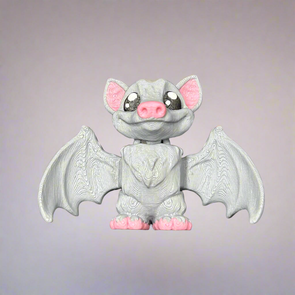 Smiling Miniature Bat - 3d Printed Toy