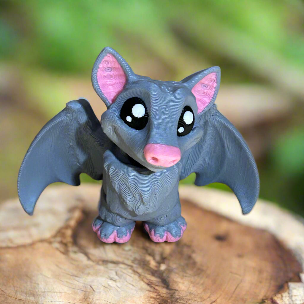 Smiling Miniature Bat - 3d Printed Toy